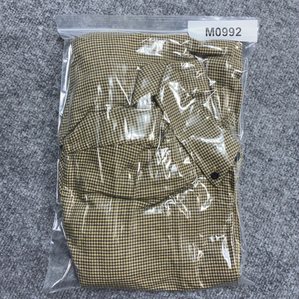 L.L.‎ Bean Shirt Mens L Tan Houndstooth Traditional Fit Cotton Long Sleeve - Picture 9 of 9